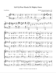 Lift Up Your Heads, Ye Mighty Gates 2/3/4-Part choral sheet music cover Thumbnail